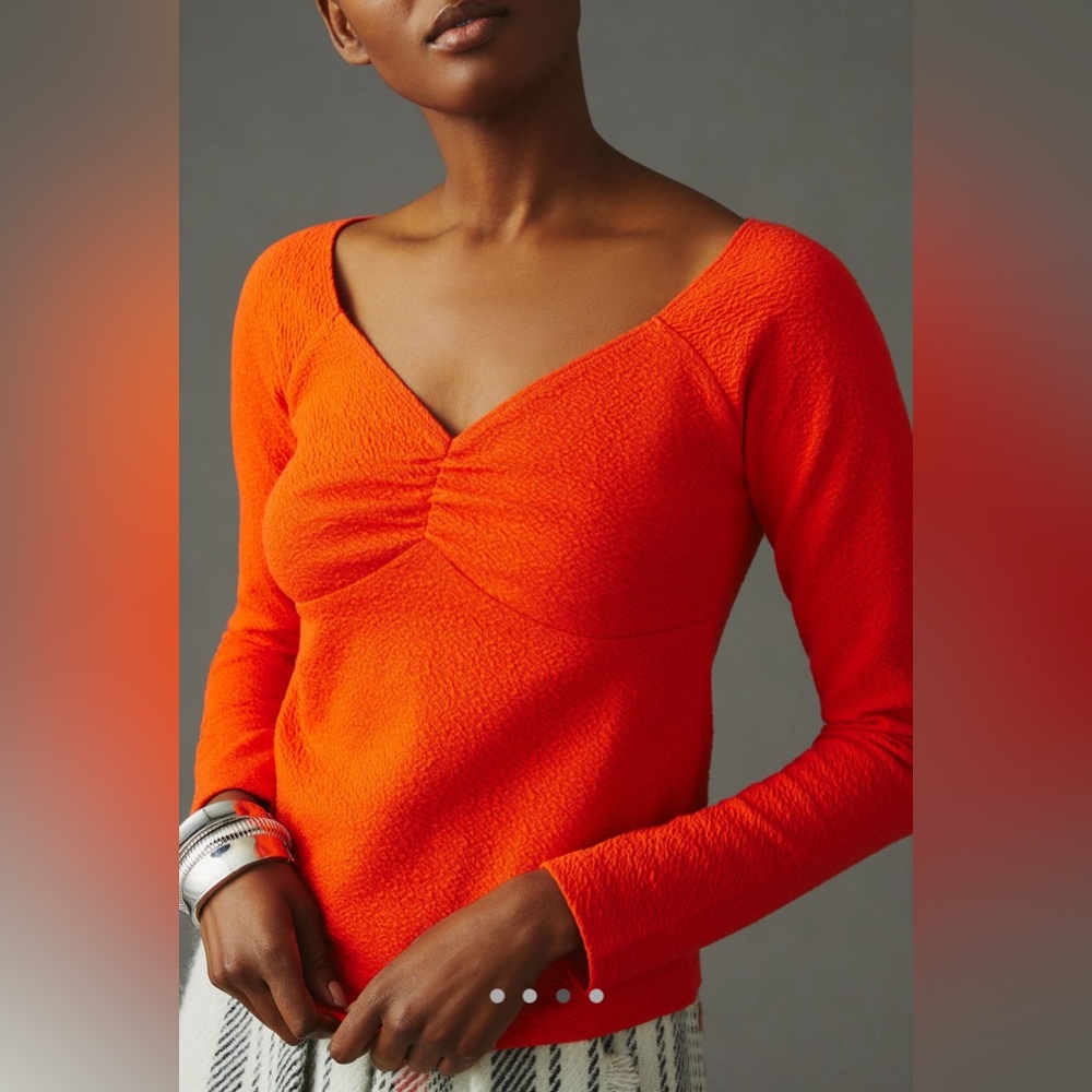 Maeve Sweetheart Top in Orange NEW